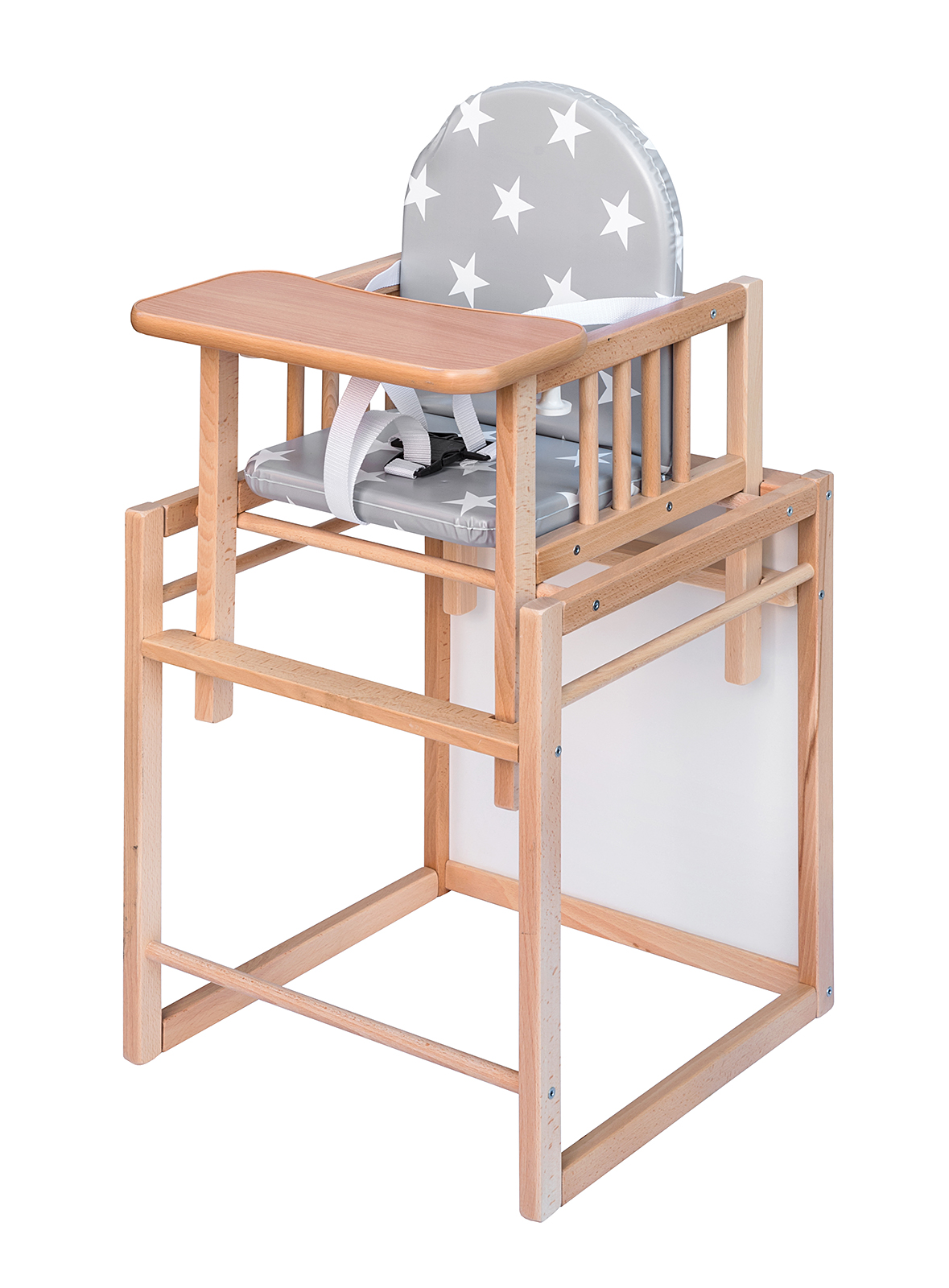 Dětská dřevěná kombinovaná jídelní židlička STRAKOŠ AD 220